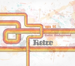 怀旧背景矢量画插图