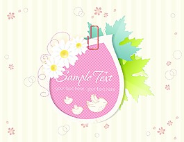 花朵矢量抽象框架