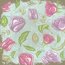 画花卉背景矢量插画