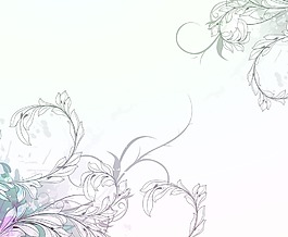 画花卉背景矢量插画