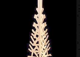 木质镂刻圣诞树Christmas