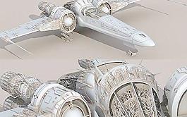 Sci-fi Aircraft Model Headxing High Poly高多边形科幻战机