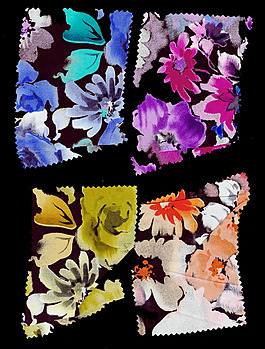 实物面料 面料商 绵绸雕印花 免费素材