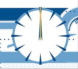 蓝色钟表flash动画