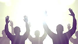 赞美运动背景的人群 视频免费下载