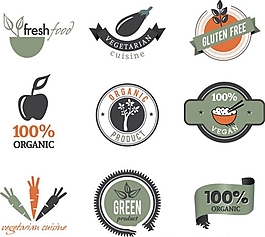 古典标签矢量图