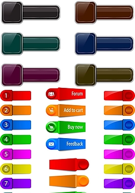 炫彩标签矢量图