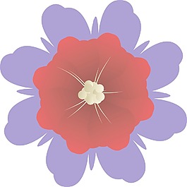 彩色矢量花