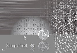 摘要数字世界矢量