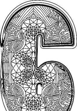 衬线字体的矢量插图