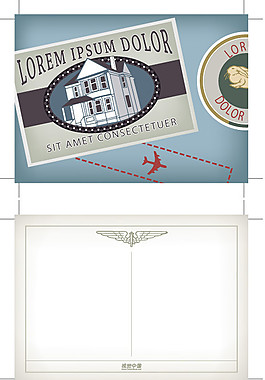国外明信片设计模板