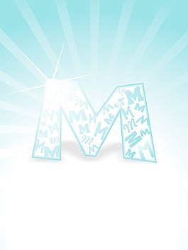 时尚的字母M背景