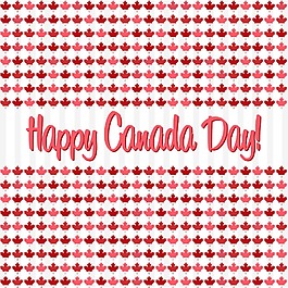 加拿大国庆节快乐卡矢量格式