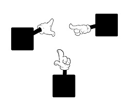 用手指指向矢信息横幅