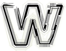 技术字体字母W