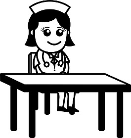 护士在临床医学的卡通人物