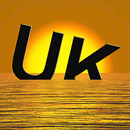 英国字下沉 象征英国问题