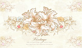 五颜六色的花的矢量插图