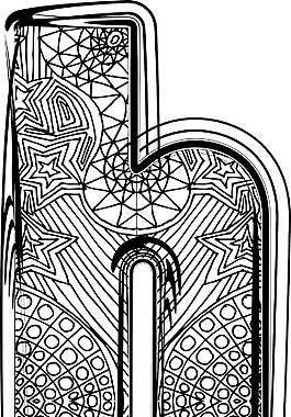 衬线字体的矢量插图