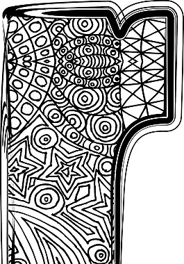 衬线字体的矢量插图