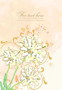 画花卉背景矢量插画