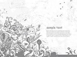 画花卉背景矢量插画