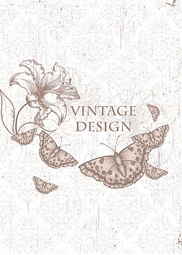 画花卉背景矢量插画