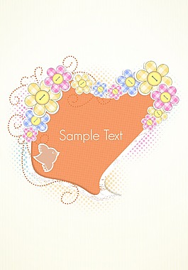 花朵矢量抽象框架