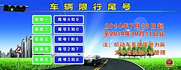 2014年7月份最新车辆限行展板设计