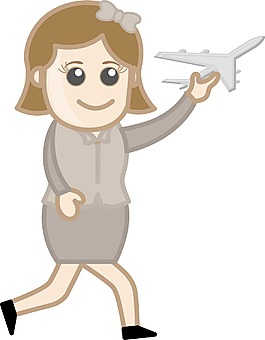 矢量卡通玩具飞机