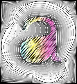 摘要字体矢量插画