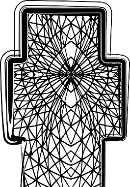 衬线字体的矢量插图