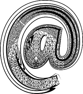 衬线字体的矢量插图