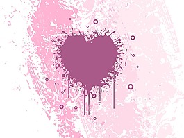 肮脏的心在纹理背景