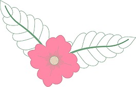 复古的花叶