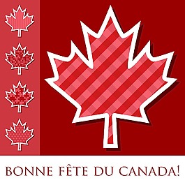 加拿大国庆节快乐卡矢量格式