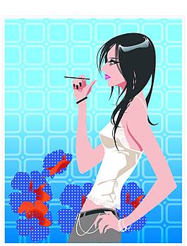 抽烟的女人