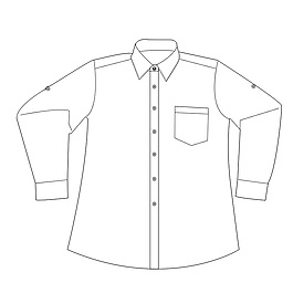 男士长袖衬衫款式设计图
