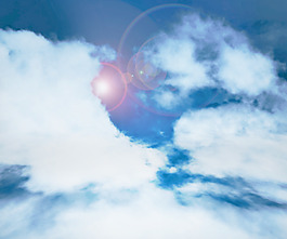 蓝天白云的舞台背景