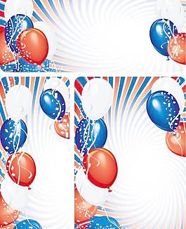 丰富多彩的节日丰富多彩的气球矢量素材