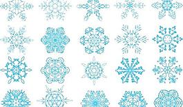 各种形状的雪花EPS矢量素材