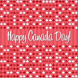加拿大国庆节快乐卡矢量格式