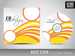 向量的光盘封面设计模板的例子