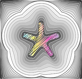 摘要字体矢量插画