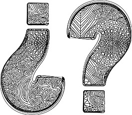衬线字体的矢量插图