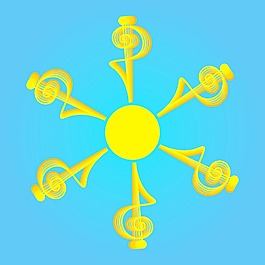 设计创意的太阳