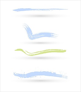 彩色笔画矢量集