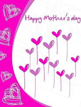 艺术图案的母亲节贺卡