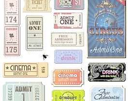 国外的复古风格的电影票载体材料的品种