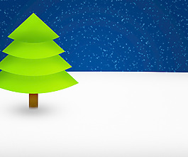 绿色的圣诞树下